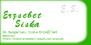 erzsebet siska business card